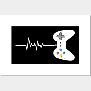 Gamer's Heart Beat Posters and Art